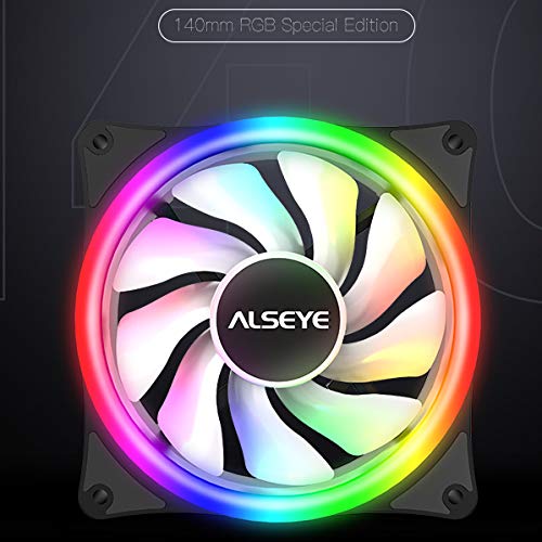 ALSEYE PC RGB ventilatori 140mm case Fan 4-pinski Ventilatori za hlađenje CPU računara visokih performansi 1500 RPM PWM ventilator