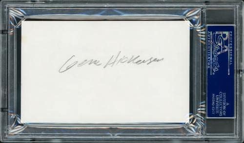 Gene Hickerson sa autogramom 3x5 indeksne kartice Cleveland Browns Blue Sharpie PSA / DNK zaliha 211343-NFL rezni potpisi