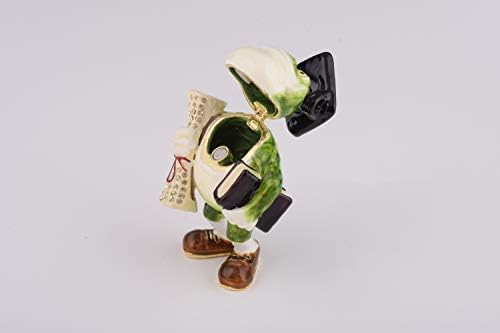 Keren Kopal Frog Diplomiraj studentske figurine sitnice kutije nakit Skladištenje Skladištenje ručno osposobljani univerzitetski fakultet Diplomirao ideju