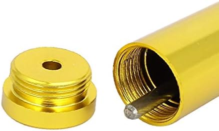 X-dree kožna metalna ručka mesingana bočna ruba ulja za ulje DIY Tool Gold Tone 127mm Dug (mango de metal de cuero cabeza u Latón