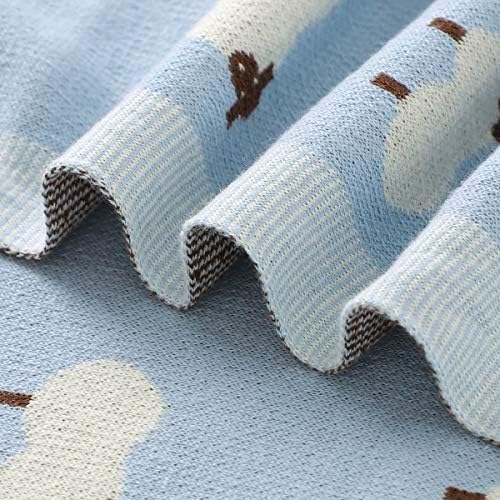 Bleu La Knit Baby Swaddle pokrivač pamuk mekani ugodno lagano unisex prijem za prekrivanje swaddling Crib kolica za prekrivač