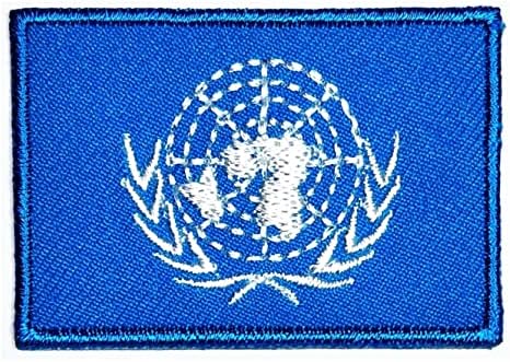 Kleenplus 3kom. 1, 2X1, 7 INČA. Država Nacionalni un Zastava Ujedinjenih nacija vezeni aplicirano gvožđe na šivati zakrpu kvadratni