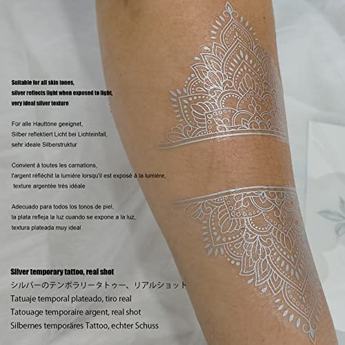 Roarhowl Metallic Sparkle privremene tetovaže, zlato, srebro, pogodno za sve tonove kože