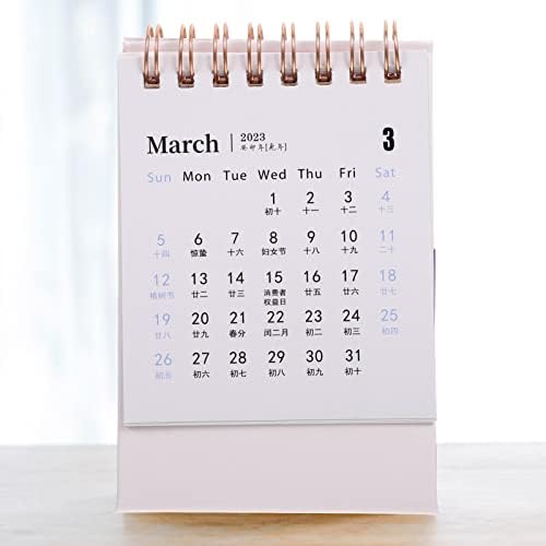 JOJOFUNY Mini stolni kalendar Mini 2023 Desktop kalendar 2022. do 2023. mjesečni dnevni akademski kalendar planer samostojećih kalendara