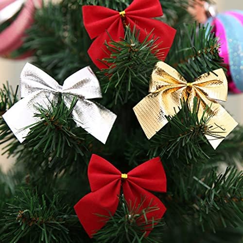 Božićni ukras Božić Božićno drvsko ukras Garland Slatki šareni poliester Božić 12 Pakovski lukovi za poklon događaju Haljine za žene
