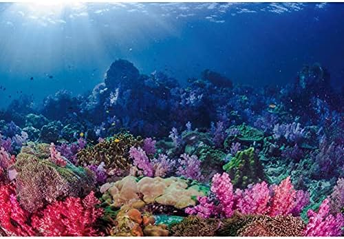 7x5ft pod morskom pozadinom Ocean Aquarium podvodna svjetska Tropska riba Coral greben Pozadina ronjenje Foto Studio Propir dječja djevojka dječji dječak dječak portret