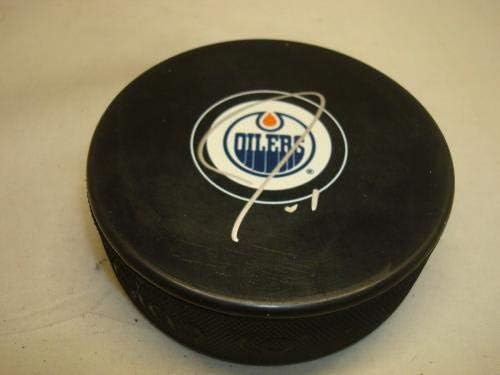 Jordan Eberle potpisao Edmonton Oilers Hockey Puck sa autogramom 1B-autogramom NHL Paks