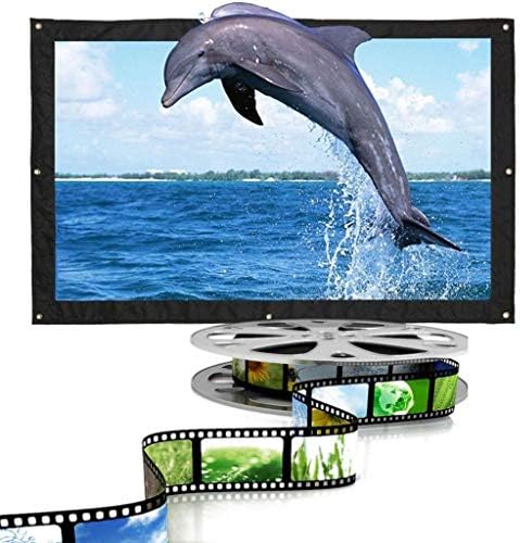 ZLXDP sklopivi 16: 9 projektor 60 72 84 100 120 150 inčni bijeli projekcijski ekran za ekranu za ekranu projektora Početna TV-vizualni