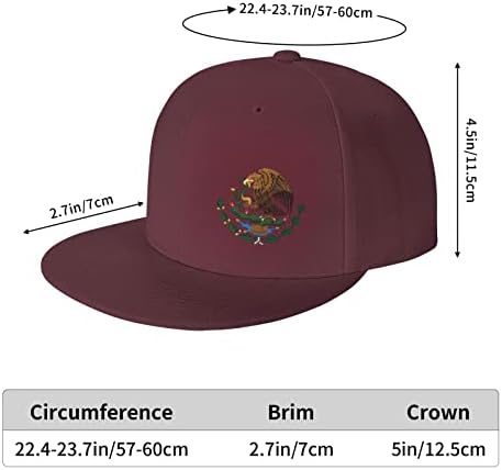 Meksički grb uniseks 3D Print klasična bejzbol kapa Snapback Flat Bill Hip Hop šeširi