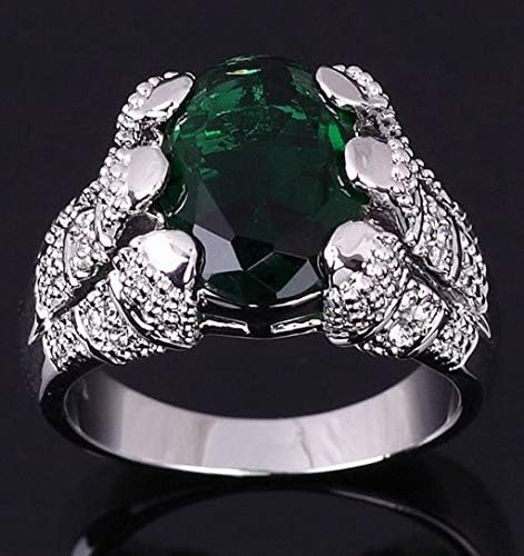 Modni muški Cool nakit zeleni smaragd od 18k zlata punjen vjenčani prsten veličine 8-11