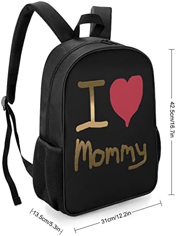 Volim mamu Unisex ruksaka lagana dnevna torba za modnu ramena sa džepovima za boce sa vodom