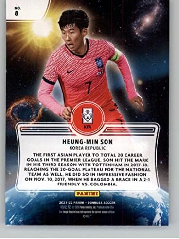 2021-22 Donruss Road do Katar Zero Gravity Soccer # 8 Heung-Min Son Koreja Republika Službena panini Futbol Trgovačka kartica