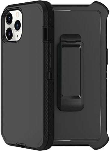 Rubnja za iPhone 11 Pro Max Case sa kaišnim kopčom za kaiš, 2 x Zaštitni ekran, teška vojna klasa cijelo tijelo otporno na otporan