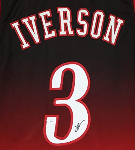 Allen Iverson Philadelphia 76ers potpisao je autogramiranu Fadeaway # 3 A odgovora prilagođeni dres JSA COA