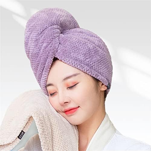Quanjj brisanje ručnika za kosu Dvoslojni zadebljani super upijajuća ženska šampona ženska kapa za suhu kosu
