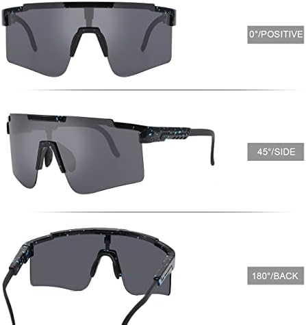 MALIDAK sportske naočare za sunce, UV400 zaštita naočare za sunce sa podesivim Slepoočnicom i jastučićem za nos