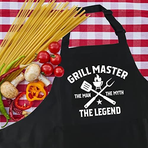 Roštilj pregače za muškarce sa džepovima, Podesiva Chef pregača za kuhanje na roštilju, grill Master pokloni za muža tatu