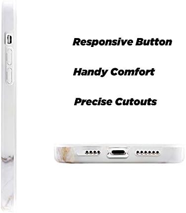 OBBII kućište kompatibilan sa iPhone 12 pro max zaštitnom bijelom zlatnom mramornom kućištu Slim Soft TPU silikonski udarnut odbojnik