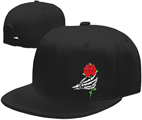 Snapback šešir za muškarce ravni šeširi muškarci ruža Lobanja šešir kostur prsti Crna bejzbol kapa Hip Hop mountain Travel opremljen šešir
