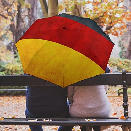 RetroGerman Zastava putni kišobran izdržljiv Vjetrootporni Sklopivi kišobran za kišu prijenosni kišobran automatsko otvaranje i zatvaranje