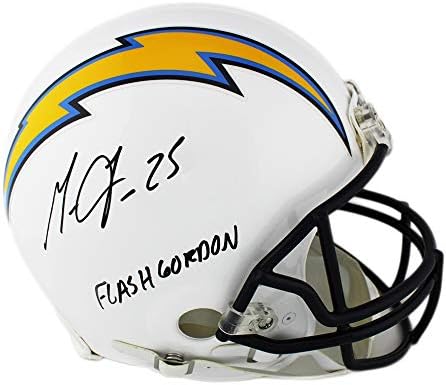 Melvin Gordon potpisao / potpisao Los Angeles Chargers autentičnu NFL kacigu sa natpisom Flash Gordon