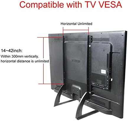 TBiiexfl Crni metalni čelični nosač za 14-42inch ravni LED LCD screen TV TV stol za radnu površinu gornji nosač stalak za držač TV Zidni nosač univerzalni
