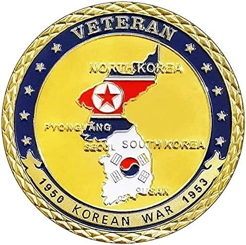 Korean Rat Komemorativna zastava u boji zastava u boji 38 Linijska kovanica Korean rat i mir medalju za mir za njega