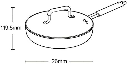 Lonac 7,8 inča tiganj sa neprijanjajućim slojem sa poklopcem-indukcijsko dno - legura aluminijuma i telo otporno na ogrebotine-kuhinjske