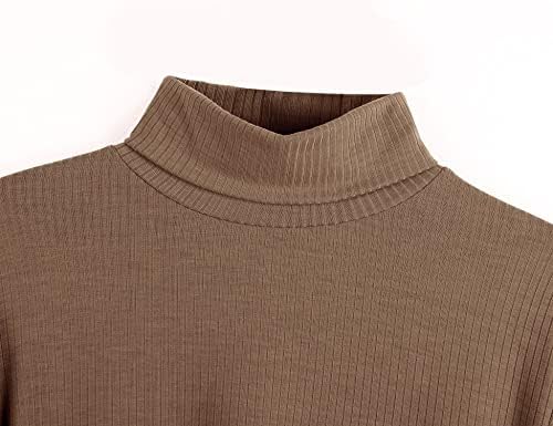 PORIFF Muški turtleneck rebrani pulover kratki / dugih rukava lagani vitki moli osnovni vrhovi