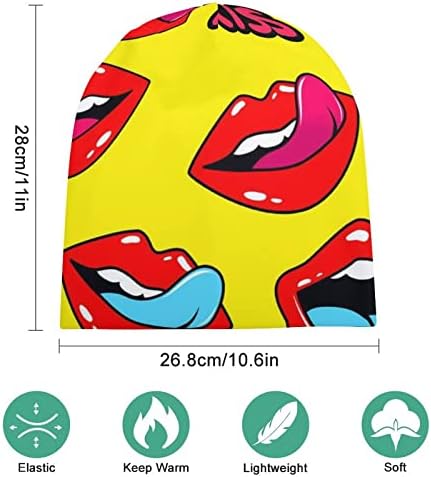 BAIKUTOUAN Kiss Lips Print kapice za muškarce žene sa dizajnom Lobanja kapa