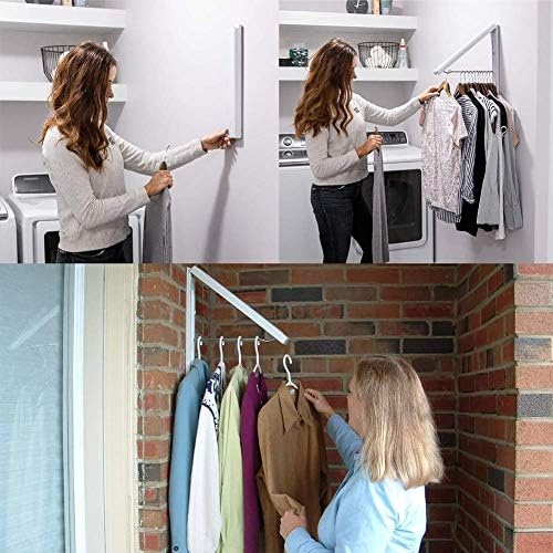 GUANGMING-Mini sklopivi stalak za sušenje, zidna ostava za odjeću/stalak za sušenje, vješalica za uvlačenje odjeće za uštedu prostora