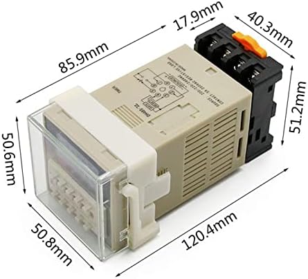 Ezzon Digital LED programibilni prekidač tamnika DH48S-2Z 0,01s-99H99m sa utičnicom AC / DC 12V 24V 36V 110V 220V 380V TIMER