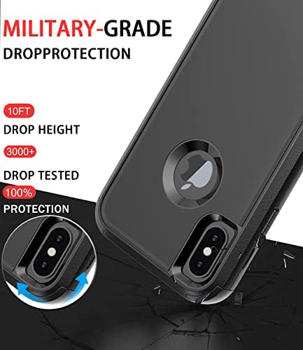 Diverbox za iPhone X Case / iPhone XS futrola [Shootroot] [Drop otporan] [Zaštitni zaslon za temperirani staklo] Poklopac kućišta