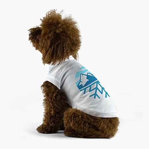 Snježne Planine Dog T-Shirt - Priroda Dog Shirt-Grafički Pas Odjeća-Bijela, L