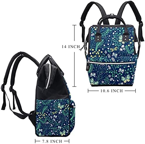 Postrojenja za zelene uzorak i cvijeće ruksak ruksak za ruksak za dijete Naspele za promjene multi funkcije Veliki kapacitet Putna