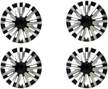 14-inčni zvuk na Hubcaps kompatibilan sa Kia Forte - set od 4 obruča pokriva RIM za 14 inčne kotače - crna i siva