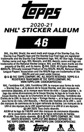 2020-21 TOPPS NHL naljepnica 46 Charlie Coyle Boston Bruins hokejaška naljepnica