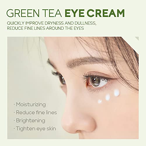 AKARY krema za njegu očiju za zeleni čaj Eliminirajte vrećicu za oči tamni krugovi ekstrakt lista čaja krema za područje oko očiju za njegu područja oko očiju & amp; zatezanje kože