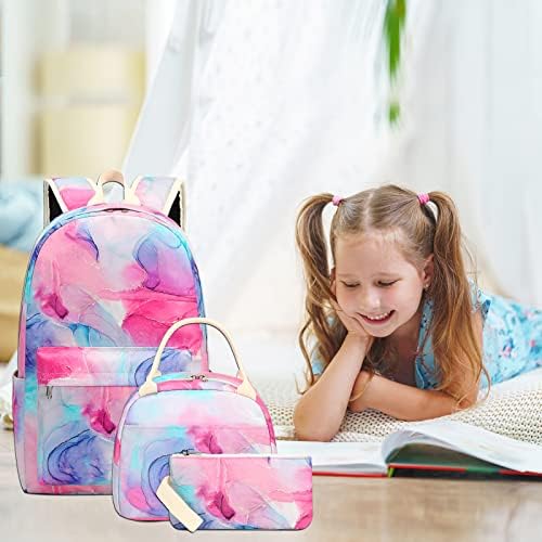 Bluboon školski ruksak Tinejdžeri djevojčice dječaci djeca torbe za školske knjige sa kutijom za ručak olovka torba