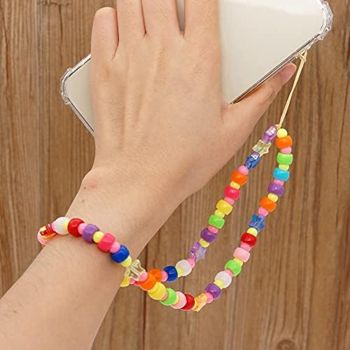 WYKDD boemske rižine perle ručno Perlane ručni zglob protiv gubitka personalizirana Uzica za mobilni telefon