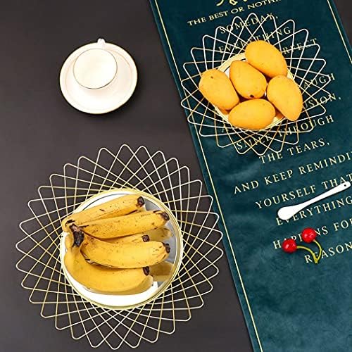 IOLMNG Retro voćna ploča modni Desert ploča Nordijski stil metalna žica tanjir za prženje tanjir za voćnu tortu stalak za prikaz
