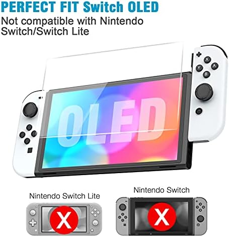 Heystop zaštitnik zaslona za Nintendo prekidač OLED model 【3 paketa】 Clear zaštitni film, sredstvo bez ogrebotina, staklene folije
