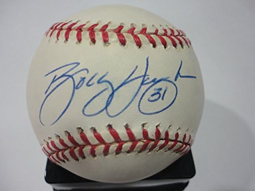 Bobby Hughes Milwaukee Brewers potpisali su autografiju N.L. Baseball w / coa