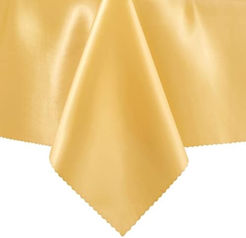 Siinvdabzx 6 Pack Gold Satin Stolcloth 108 x 54 inča, svijetle glatke trpezarije za trpeznjak za tablica pravokuta za 6 stopa - poklopac