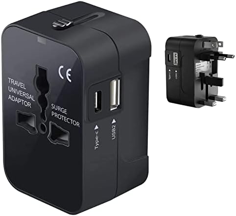 Plue USB Plus International adapter kompatibilan sa HTC One M9 Prime Camera kamera za svjetsku energiju za 3 uređaja USB Typec, USB-a za putovanje između US / EU / AUS / NZ / UK / CN