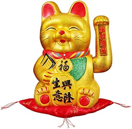 Zamtac Big 15 inčni keramički slatki osmijeh sretne mačke figurine FENG SHUI bogatstva Orkenti za potresanje ruku Pribor za ukrašavanje