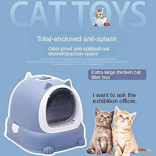 ZZK potpuno zatvorena kutija za otpatke za mačke WC velika ladica u stilu prskanja i dezodoransa za mačke kutija za otpatke za mačke