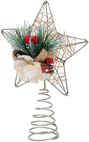 1pc Creative Christmas Drvo Top Star Decor Decor Božićni dekor TEMPER ukras ukras za slavne zabave
