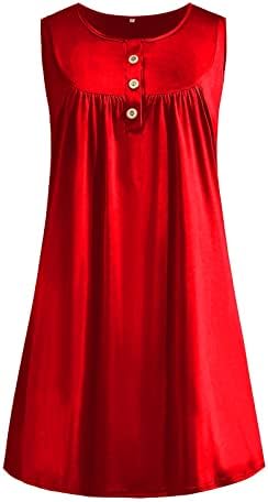 Fragarnska odjeća za žene 2023, ženska modna casual haljina V-izrez bez rukava od punog gumba Vest na plaži suknja