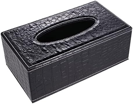 Cabilock 1pc kutija za pohranu ručnika za pohranu za pohranu automobila kutija salveta kutija za skladištenje salveta za skladištenje tkiva Organizator kutija za skladištenje kutija Papir salveta PU Crno tkivo